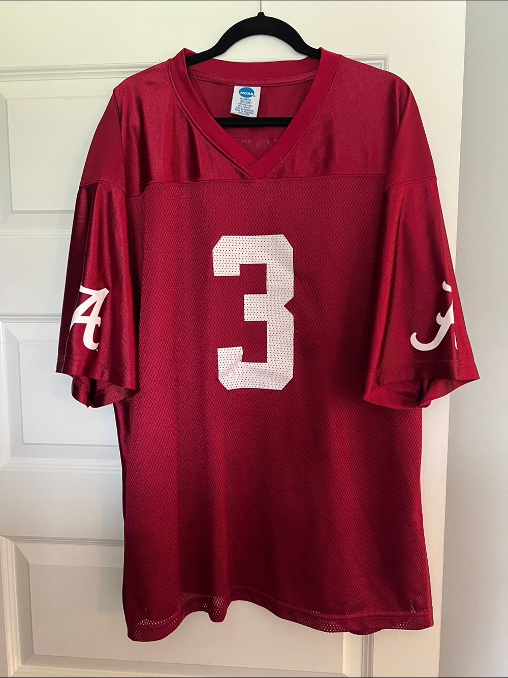 NCAA Crimson Football Jersey with White #3